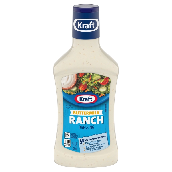 Kraft Buttermilk Ranch Salad Dressing, 16 Fl Oz Bottle
