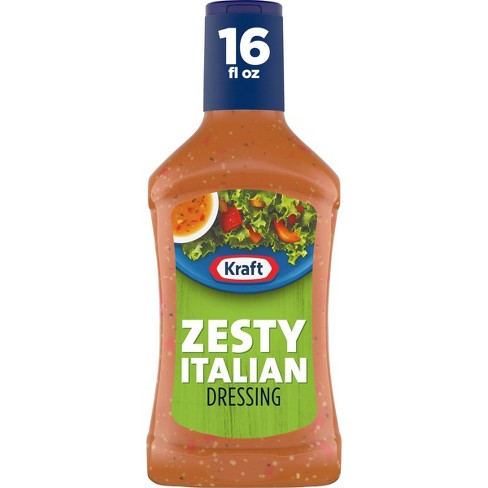 Kraft Zesty Italian Salad Dressing, 16 Fl Oz. Each