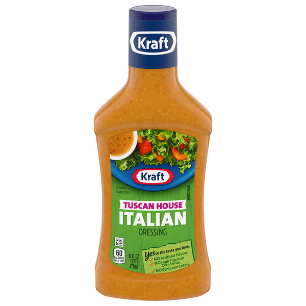 Kraft Tuscan House Italian Salad Dressing, 16 Fl Oz Bottle