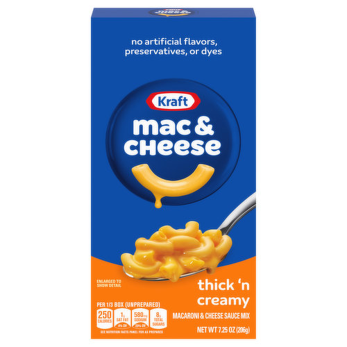 Kraft Macaroni & Cheese Sauce Mix, Thick 'n Creamy 7.25 Oz