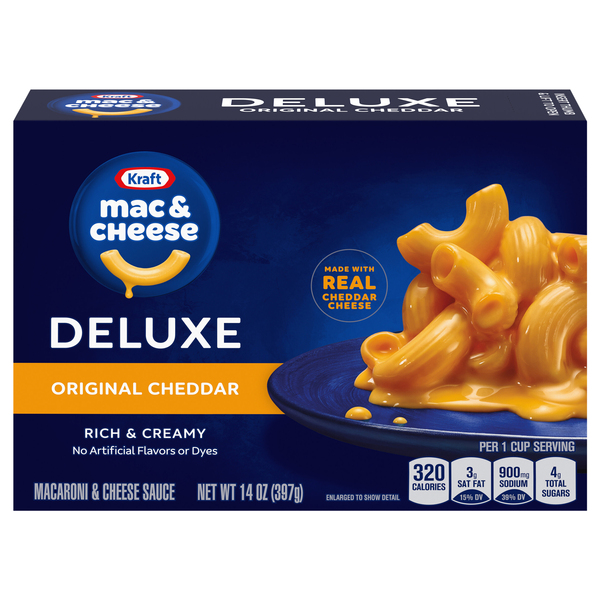 Kraft Deluxe Original Cheddar Macaroni & Cheese Sauce 14 Oz