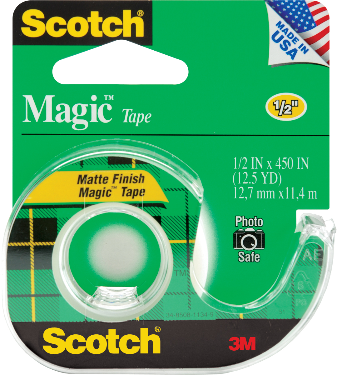 Scotch 810 Magic Tape In Dispenser, 0.50 X 450 Inches, Matte Clear