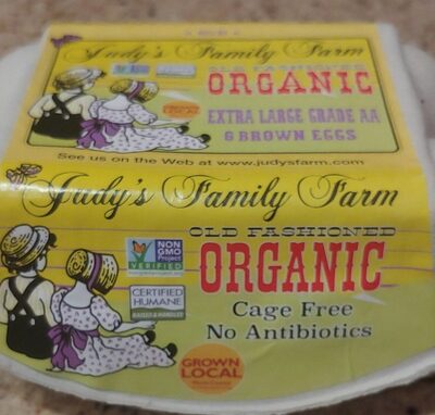 Judy's Family Farm Extra Large Grade AA Organic Cage Free No Antibiotics Eggs