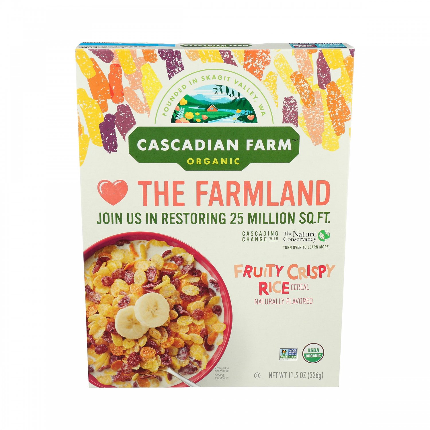 Cascadian Farm Organic Fruity Crispy Rice Cereal 11.5 Oz