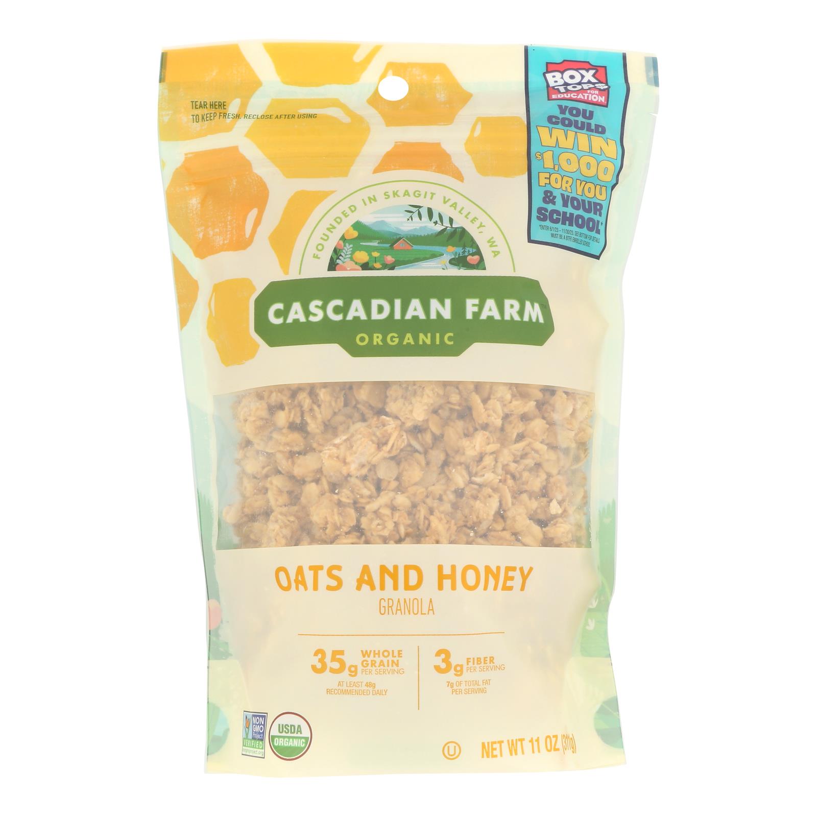 Cascadian Farm Organic Granola Oats And Honey -- 11 Oz