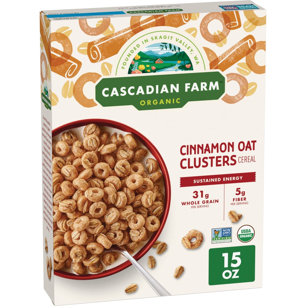 Cascadian Farm Organic Cinnamon Oat Clusters Breakfast Cereal