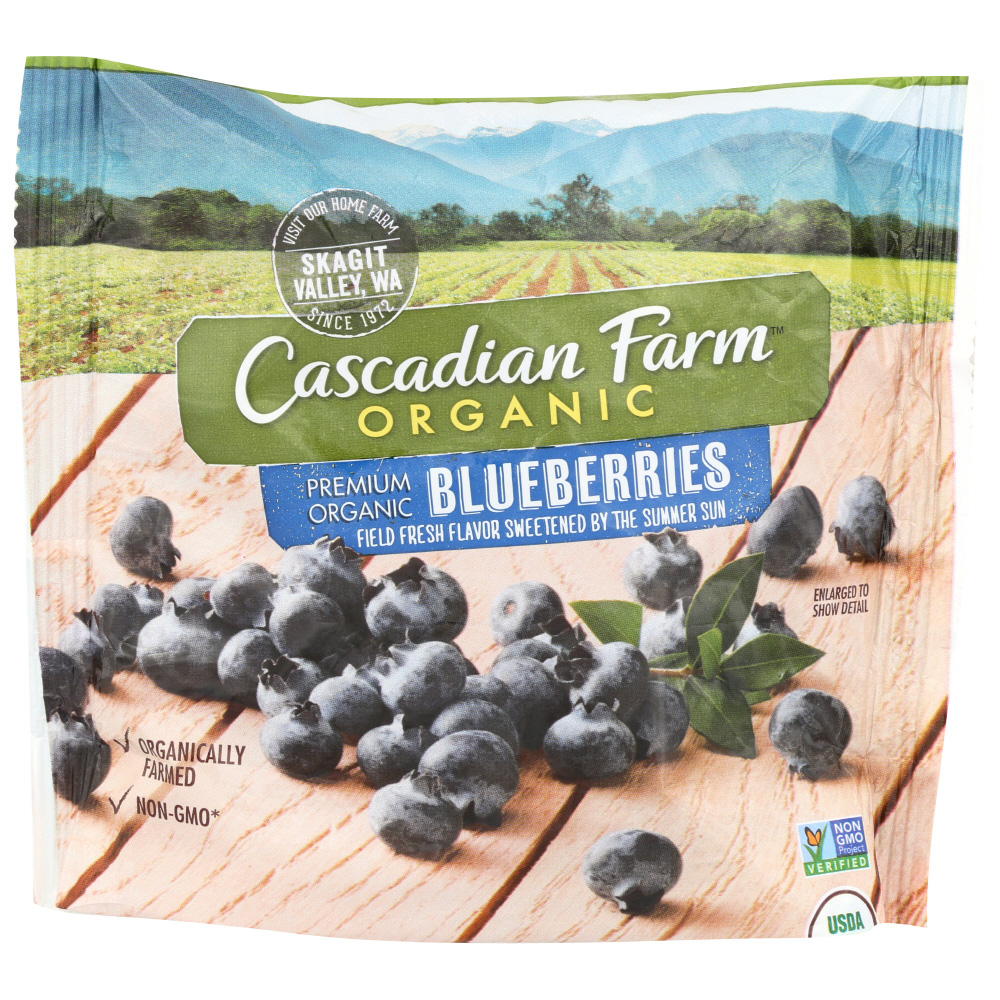 Cascadian Farm Organic Blueberries, Premium Frozen Fruit, Non-GMO, 8 Oz