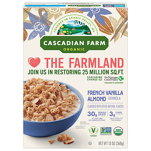 Cascadian Farm Organic Granola, French Vanilla Almond Cereal