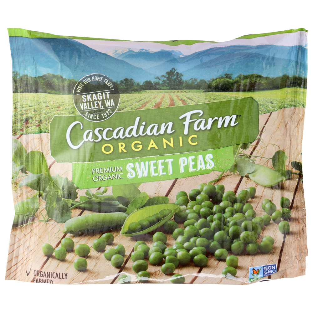 Cascadian Farm Organic, Non-GMO Sweet Peas, Frozen Vegetables, 10 Oz