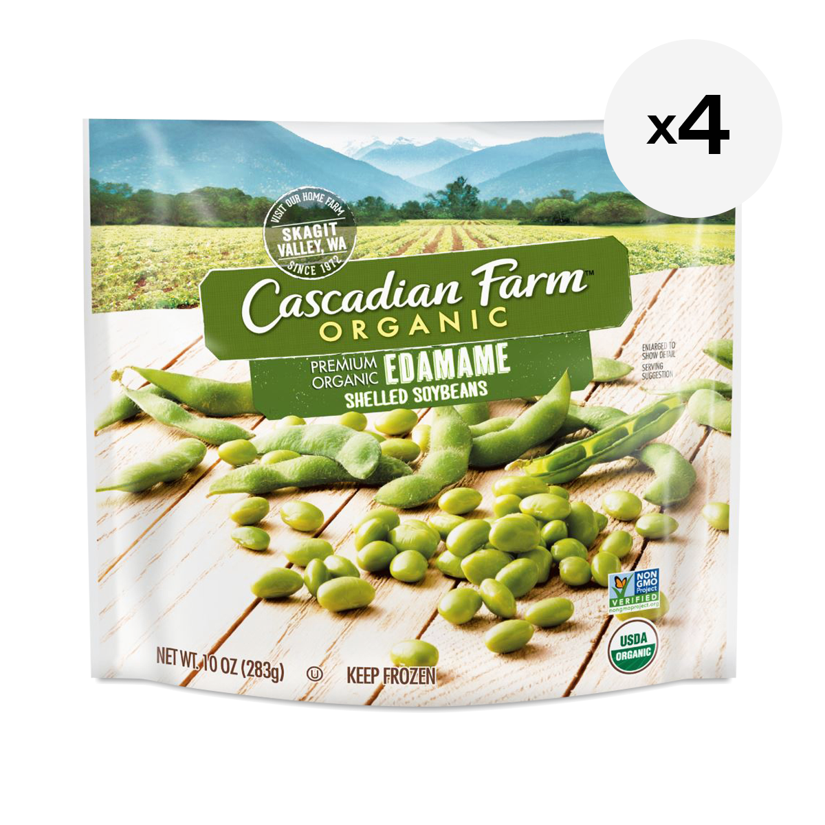 Cascadian Farm Organic, Edamame, Premium Frozen Vegetables, Non-GMO, 10 Oz Bag