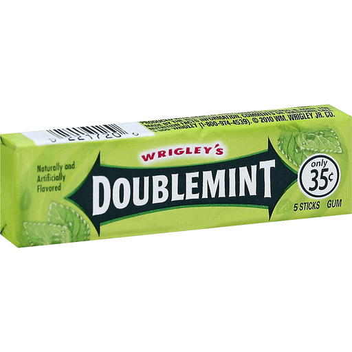 Doublemint WRIGLEY'S Mint Gum Chewing Gum, Single Pack, 5 Stick Pack