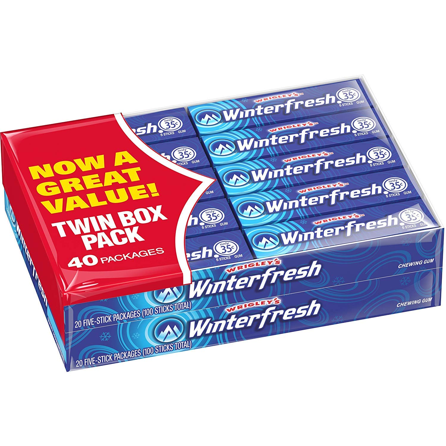 Wrigley S Winterfresh Chewing Gum, Single Pack, 5 Stick Pack