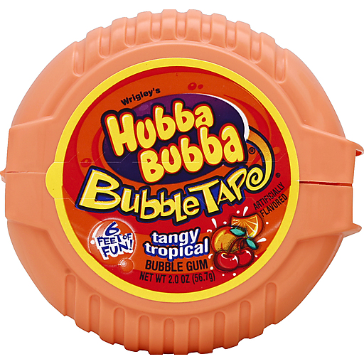 Hubba Bubba Tangy Tropic Bubble Gum Tape, 2 Ounce