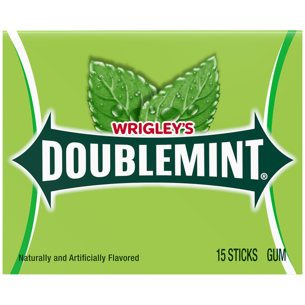 Doublemint Wrigley's Mint Gum Chewing Gum, 15 Stick Pack