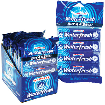 Wrigley's Winterfresh Chewing Gum 4 X 5 Stick Pack