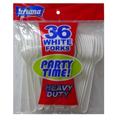 Blue Star PP White Forks 36ct Plastic-whole