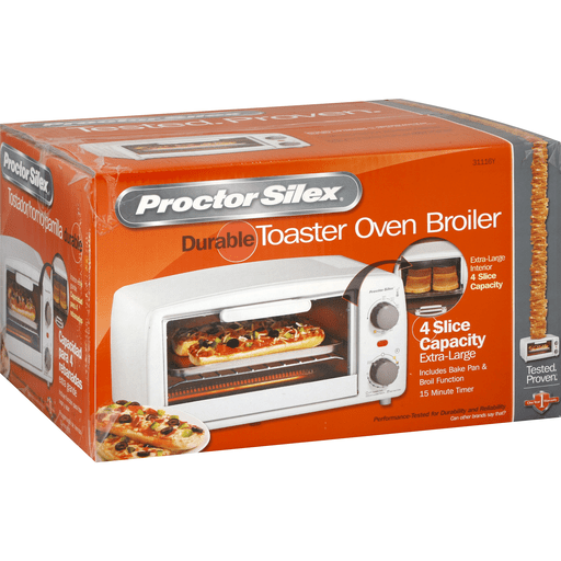 Proctor Silex Durable Toaster Oven Broiler, Durable, White