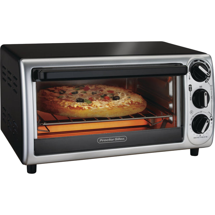 Proctor Silex 4-Slice Toaster Oven - Black