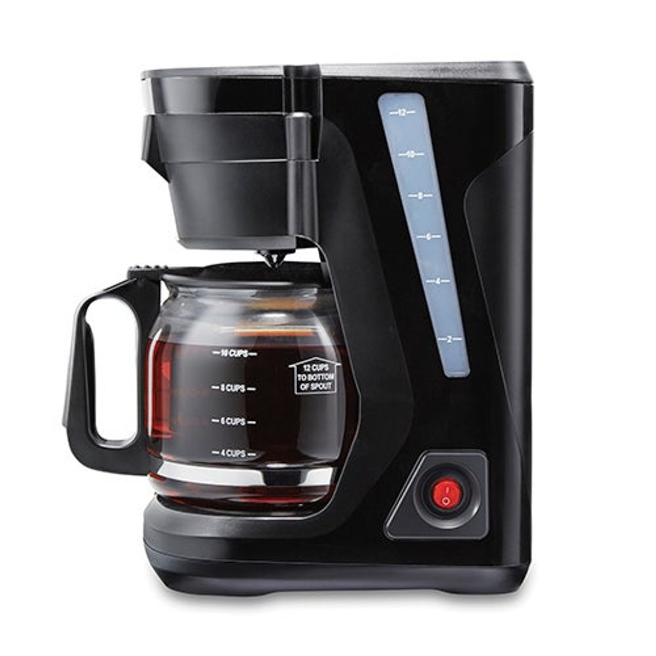 Proctor Silex 43680PS FrontFill Black Compact 12 Cup Coffee Maker