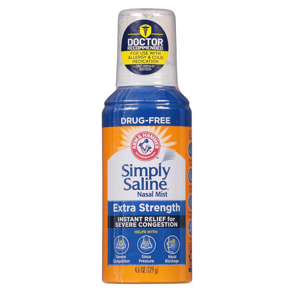Arm & Hammer Simply Saline Extra Strength For Severe Congestion Relief Nasal Mist 4.6oz