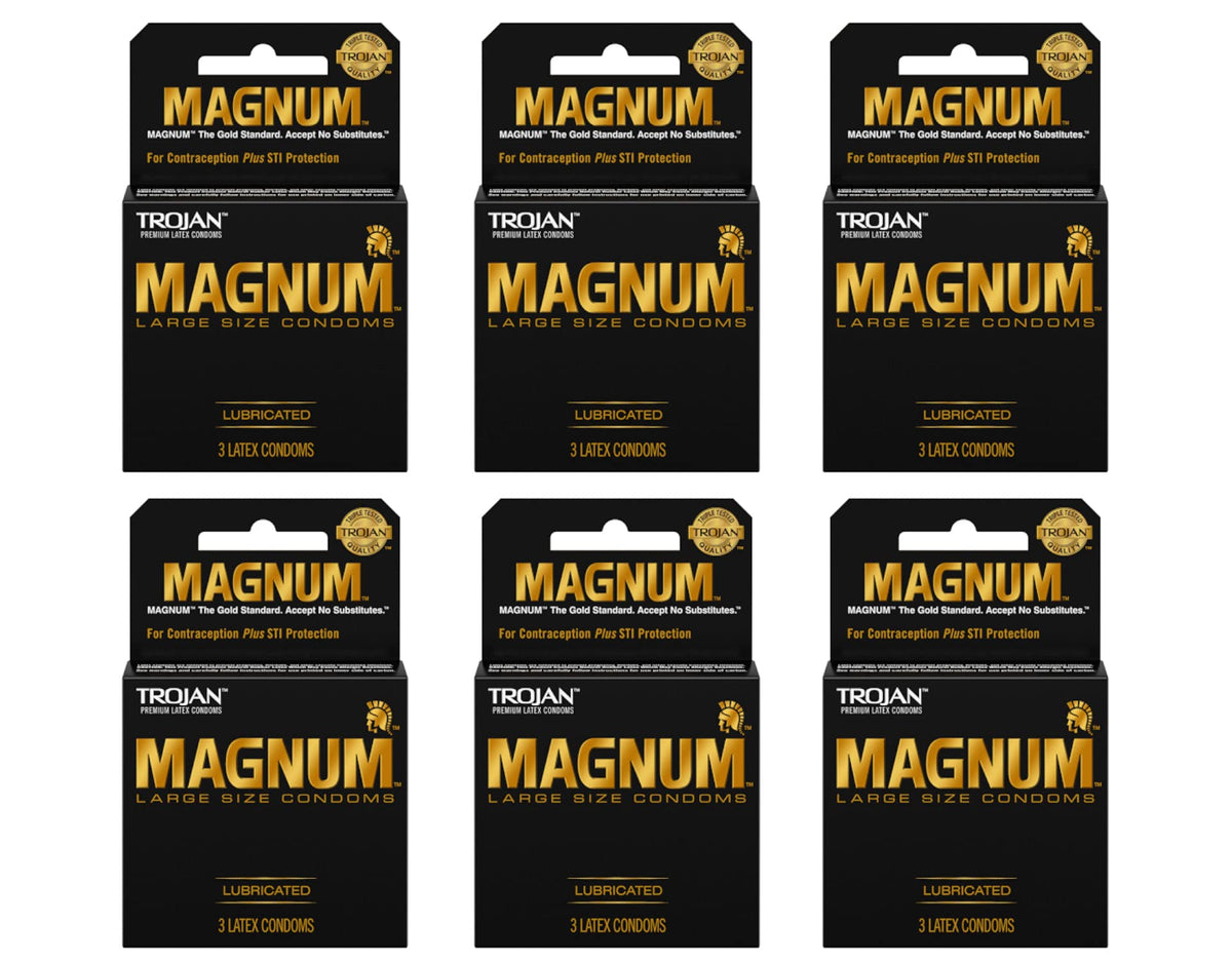 Trojan Magnum Condoms, Premium Latex, Lubricated, Large Size