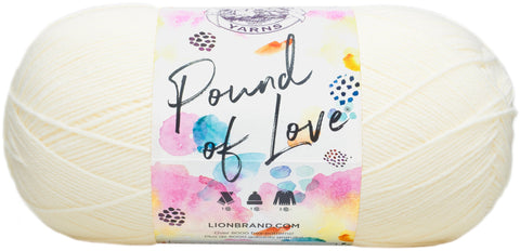 Lion Brand Pound Of Love Yarn-Antique White