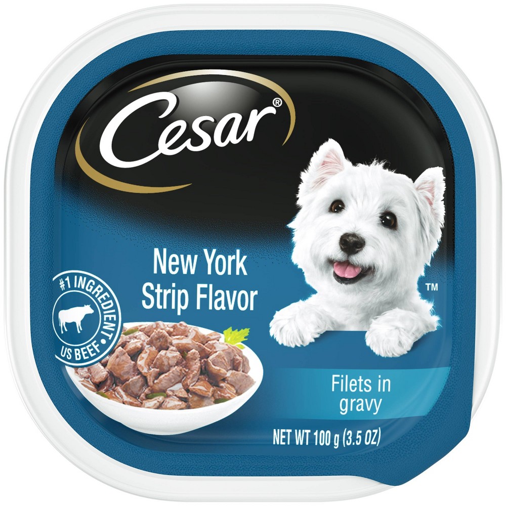Cesar New York Strip Flavor Filets In Gravy Canine Cuisine 3.5 Oz