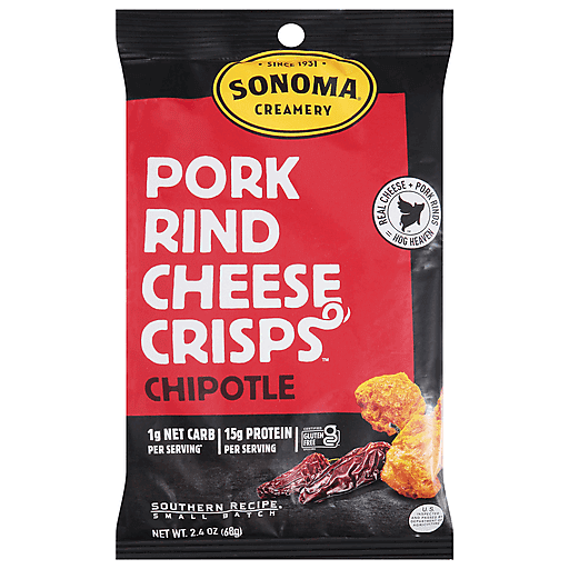 Sonoma Creamery Pork Rind Cheese Crisps, Chipotle 2.4 Oz