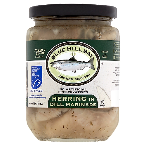 Blue Hill Bay Smoked Seafood Herring In Dill Marinade