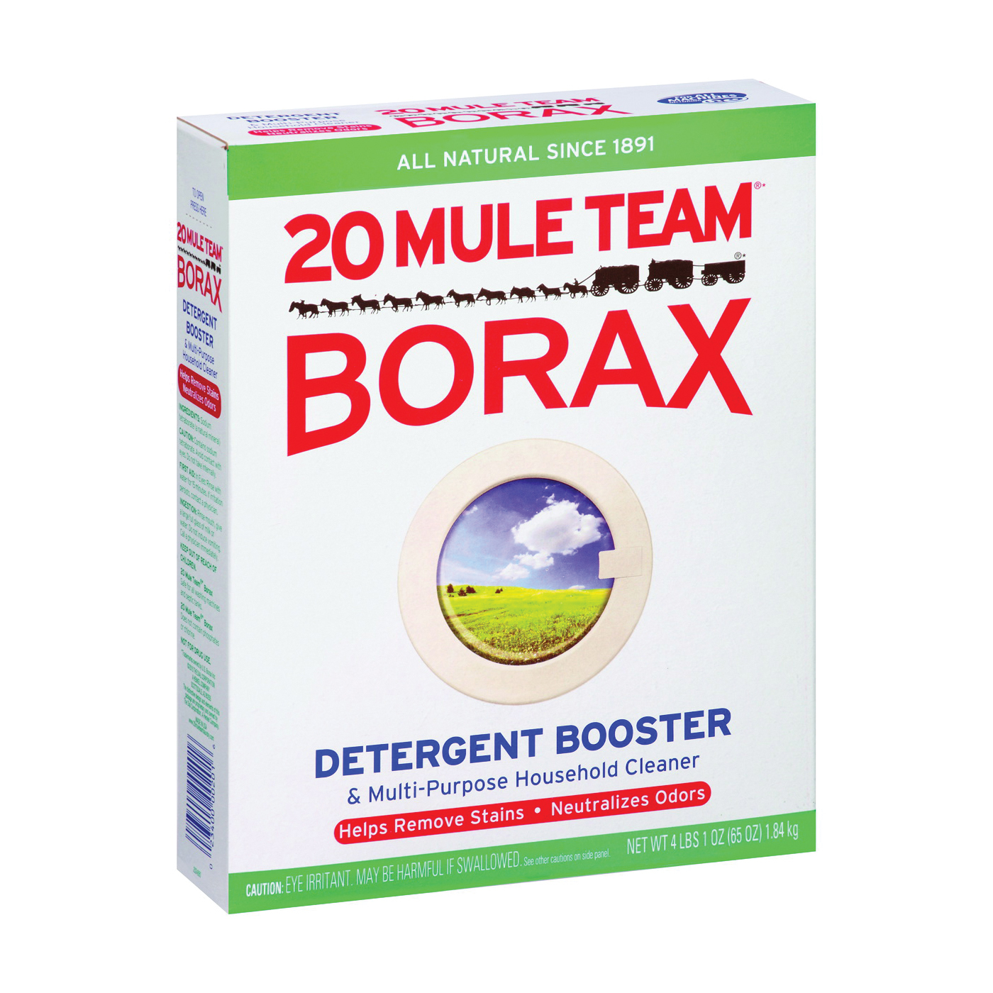 20 Mule Team Borax Detergent Booster & Multi Purpose Household Cleaner 65 Oz. Box