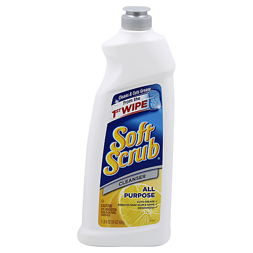 Soft Scrub Total All Purpose Bath & Kitchen Cleanser, Lemon Scent 24 Oz