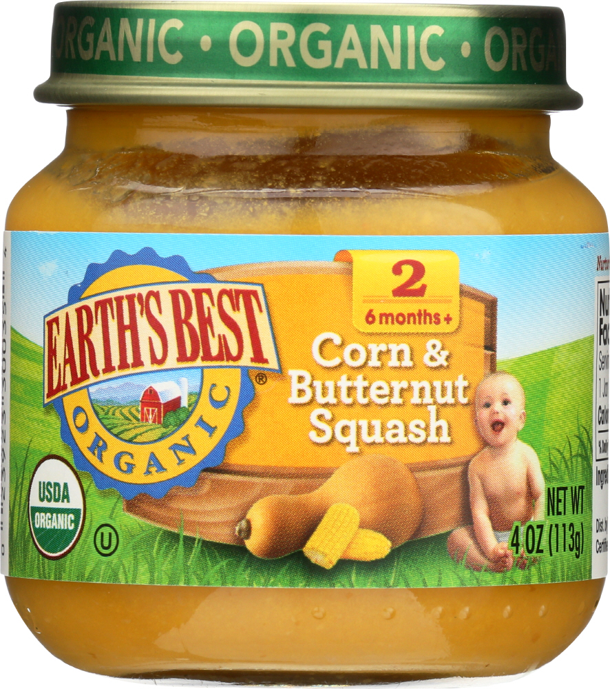 Earth's Best Organic Corn & Butternut Squash Stage 2 Baby Food