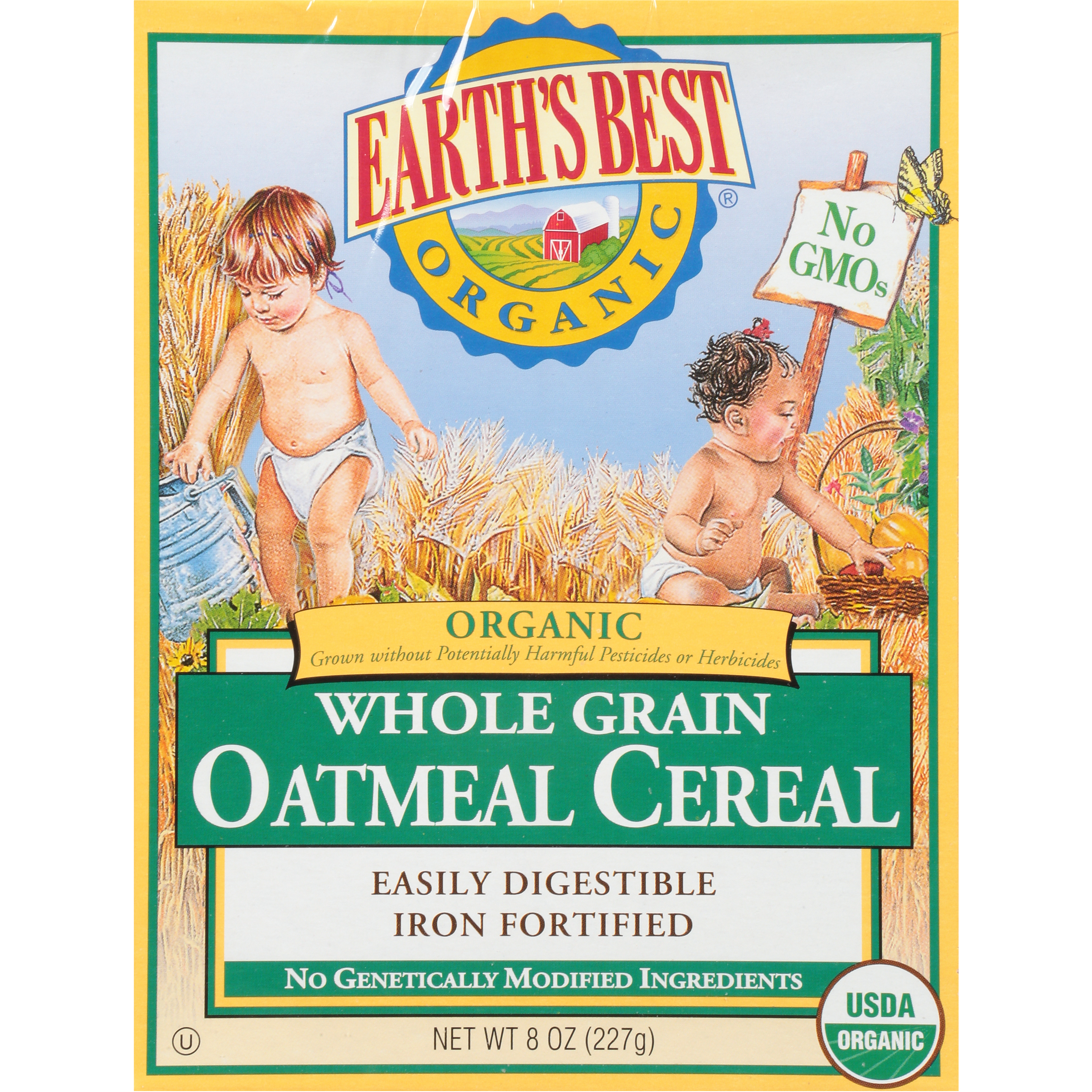 Earth's Best Organic Whole Grain Baby Oatmeal Cereal - 8oz