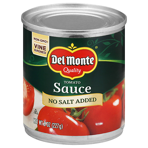 Del Monte No Salt Added Tomato Sauce 8 Oz. Can