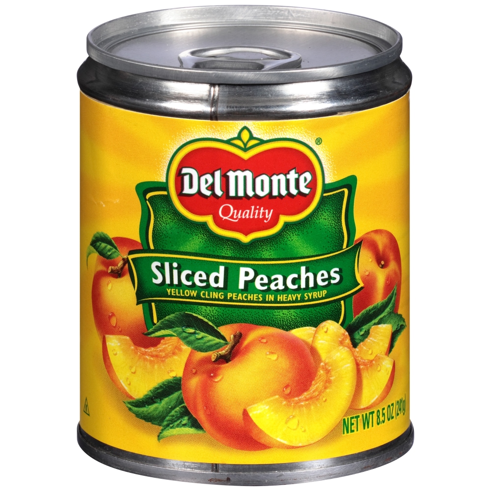 Del Monte Sliced Yellow Cling Peaches In Heavy Syrup 8.5 Oz. Can