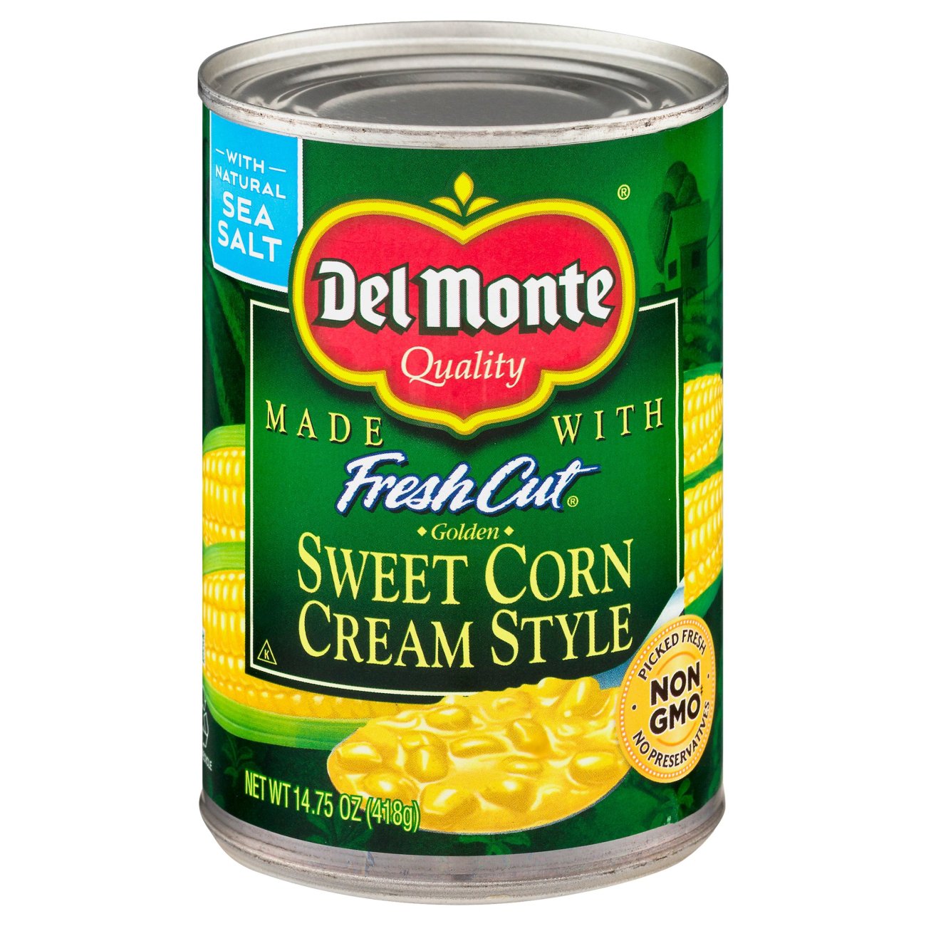 Del Monte Canned Fresh Cut Golden Sweet Cream Style Corn, 14.75-Ounce