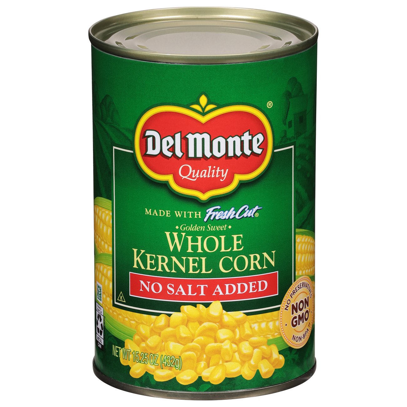 Del Monte No Salt Added Golden Sweet Whole Kernel Corn - 15.25oz