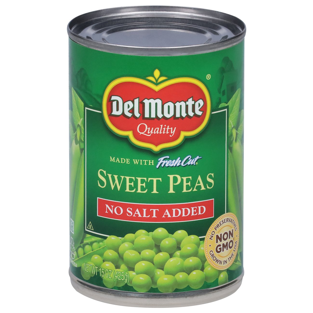 Del Monte No Salt Added Fresh Cut Sweet Peas - 15 Oz