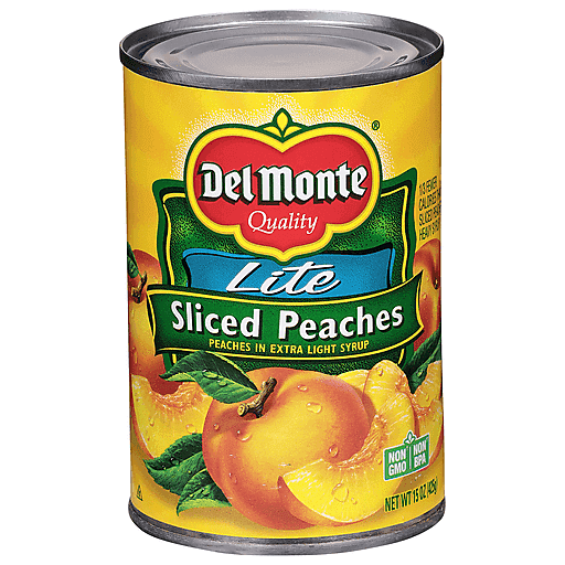 Del Monte Extra Light Syrup Lite Sliced Yellow Cling Peaches