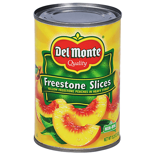 Del Monte Freestone Slices Yellow In Heavy Syrup Peaches 15.25 Oz Can