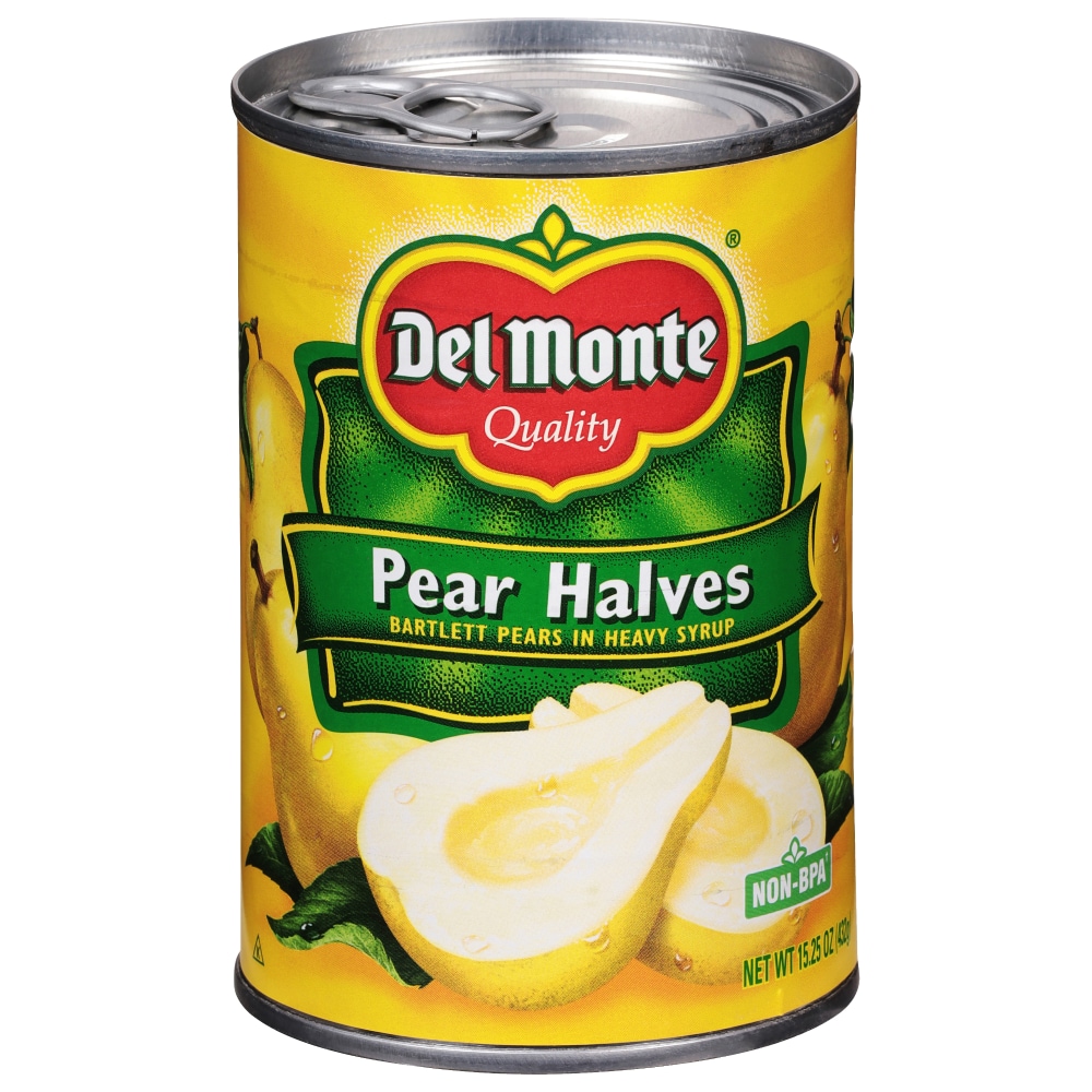 Del Monte Pear Halves Bartlett Pears In Heavy Syrup, 15.25 Oz