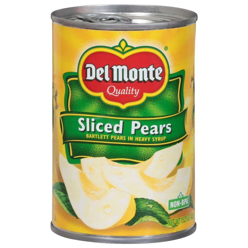 Del Monte Sliced Bartlett Pears In Heavy Syrup Canned Fruit