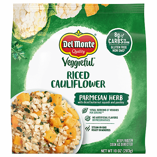 Del Monte Riced Cauliflower, Parmesan Herb 10 Oz