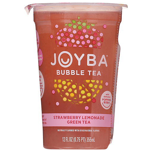 Joyba Bubble Tea, Strawberry Lemonade, Green Tea 12 Fl Oz