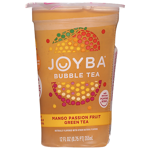 Joyba Bubble Tea, Mango Passion Fruit, Green Tea 12 Fl Oz