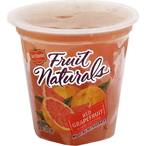 Del Monte Fruit Naturals Red Grapefruit In Extra Light Syrup 7 Oz. Cup