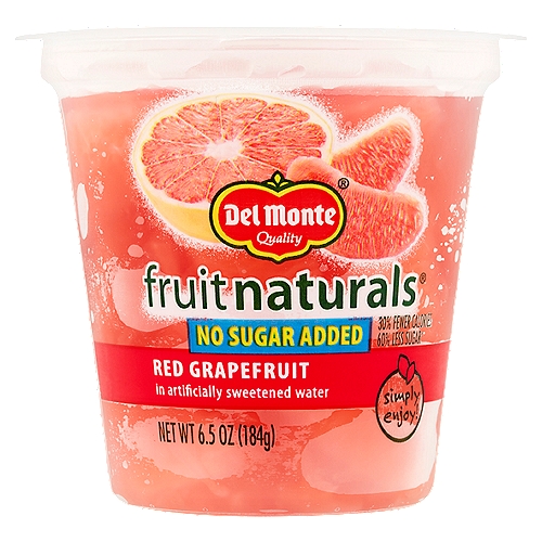Del Monte Fruit Naturals Cup, Red Grapefruit, No Sugar Added