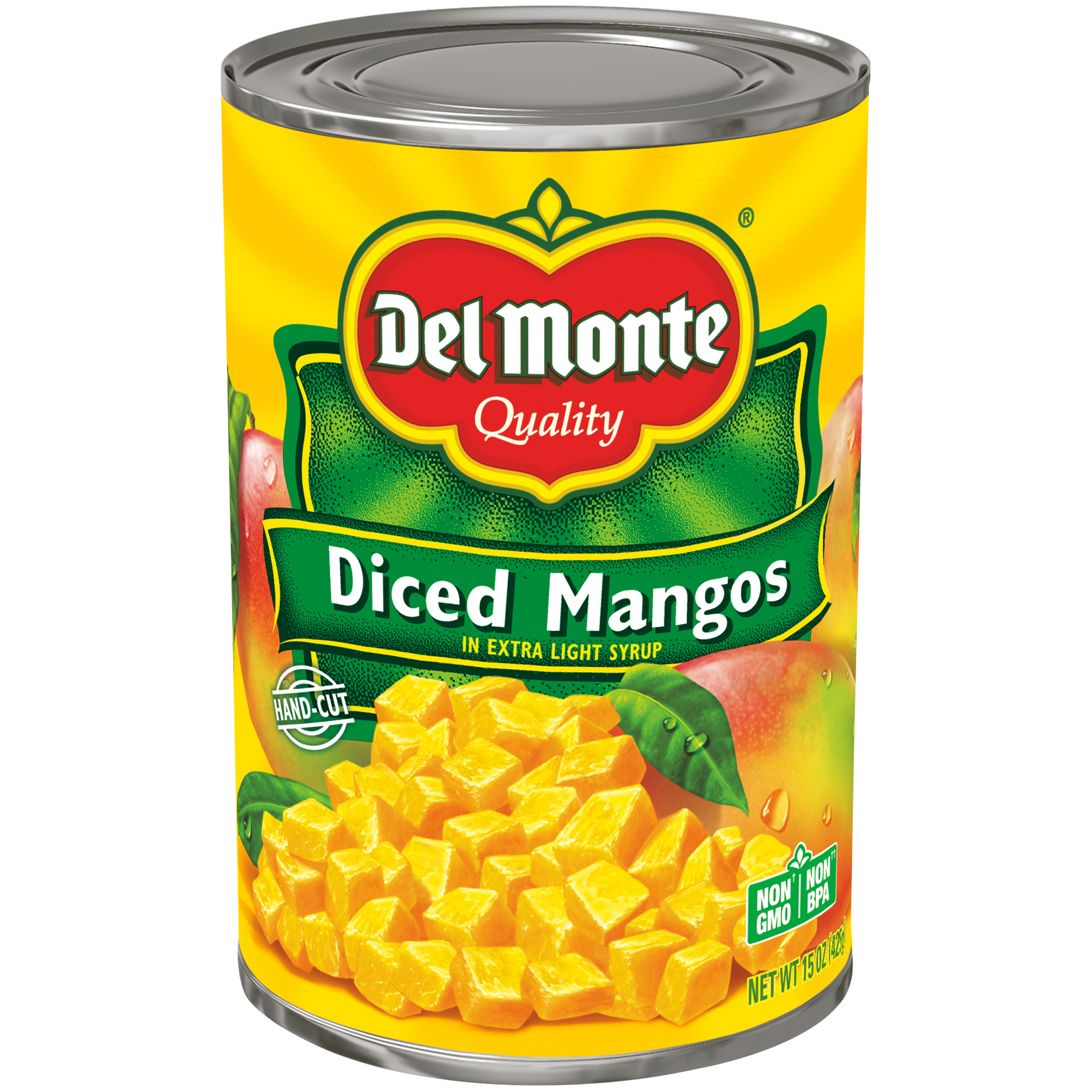 Del Monte Diced Mangos In Light Syrup, 15oz Can