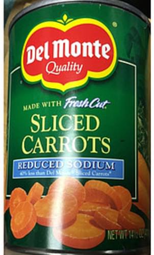 Del Monte Reduced Sodium Sliced Carrots - 123 G