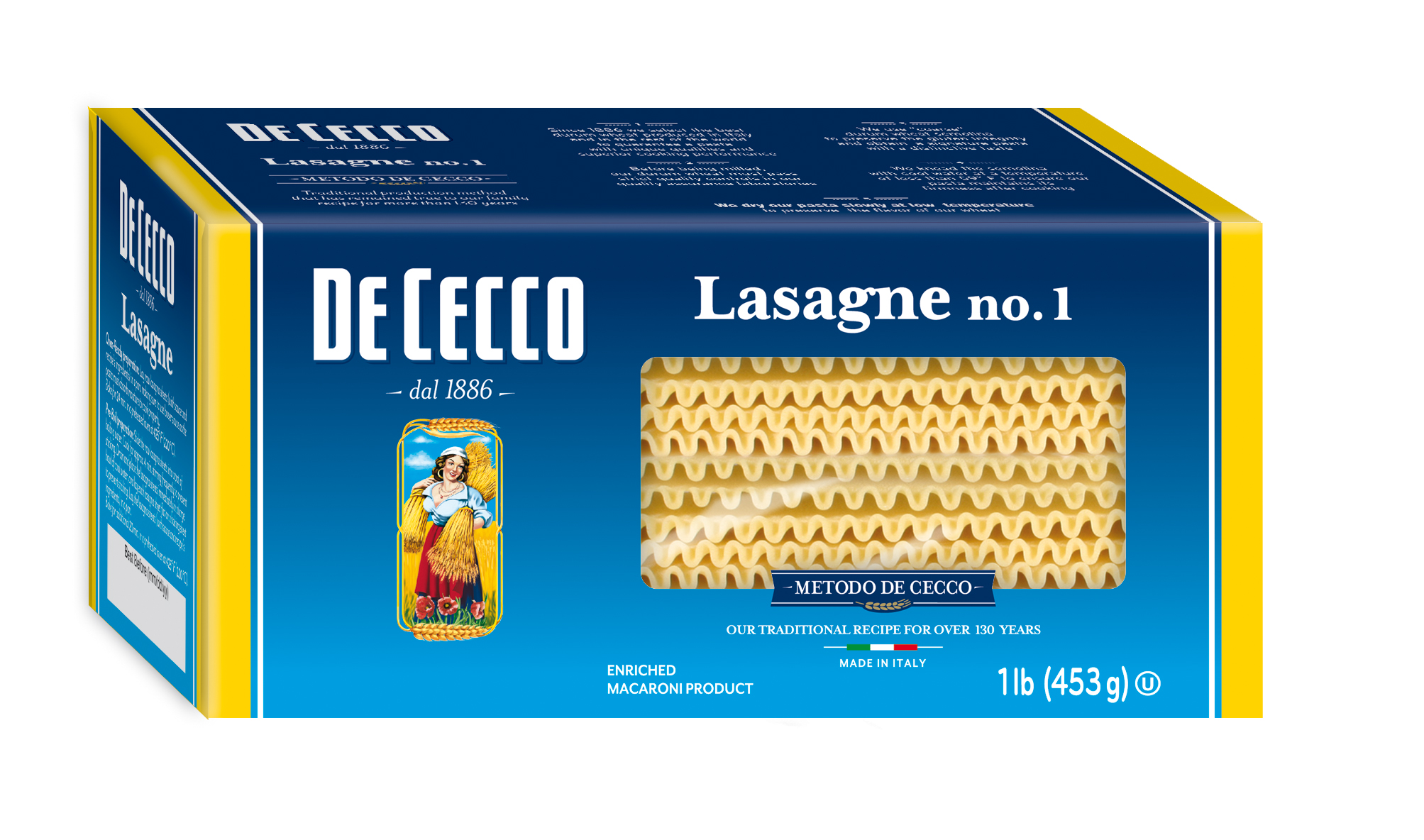 De Cecco Lasagne No. 1 Pasta, 1 Lb